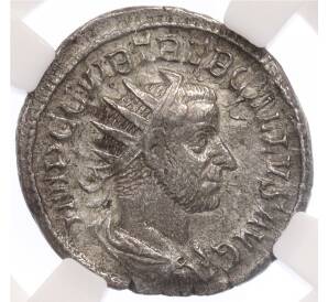 Антониниан 251-253 года Римская Империя — Требониан Галл в слабе ННР (AU DETAILS) — Фото №1