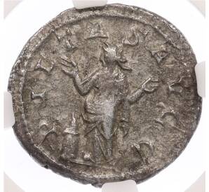 Антониниан 251-253 года Римская Империя — Требониан Галл в слабе ННР (AU DETAILS) — Фото №2