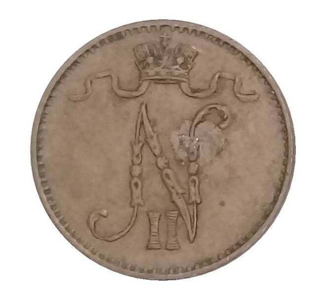Монета 1 пенни 1907 года Русская Финляндия (Артикул M1-32619)