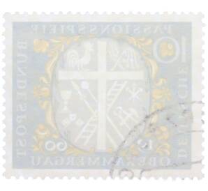 Почтовая марка 10 пфеннигов 1960 года Западная Германия (ФРГ) «Пасхальное представление в Обераммергау» — Фото №2