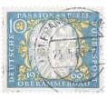 Почтовая марка 10 пфеннигов 1960 года Западная Германия (ФРГ) «Пасхальное представление в Обераммергау» (Артикул: T11-37998) — Фото №1