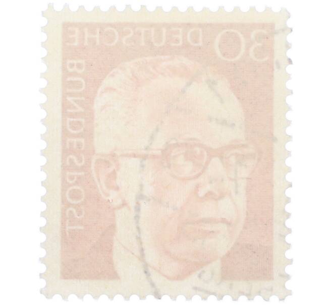 Почтовая марка 30 пфеннигов 1971 года Западная Германия (ФРГ) «Президент Густав Хайнеман» (Артикул: T11-38002) — Фото №2