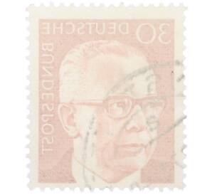 Почтовая марка 30 пфеннигов 1971 года Западная Германия (ФРГ) «Президент Густав Хайнеман»