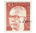 Почтовая марка 30 пфеннигов 1971 года Западная Германия (ФРГ) «Президент Густав Хайнеман» (Артикул: T11-38005) — Фото №1