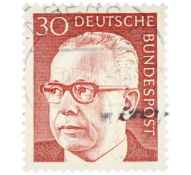 Почтовая марка 30 пфеннигов 1971 года Западная Германия (ФРГ) «Президент Густав Хайнеман» (Артикул: T11-38005) — Фото №1