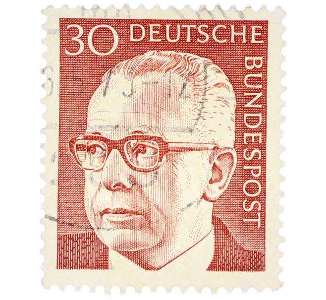 Почтовая марка 30 пфеннигов 1971 года Западная Германия (ФРГ) «Президент Густав Хайнеман» (Артикул: T11-38007) — Фото №1