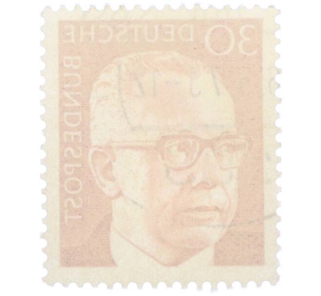 Почтовая марка 30 пфеннигов 1971 года Западная Германия (ФРГ) «Президент Густав Хайнеман» (Артикул: T11-38007) — Фото №2