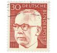 Почтовая марка 30 пфеннигов 1971 года Западная Германия (ФРГ) «Президент Густав Хайнеман» (Артикул: T11-38008) — Фото №1