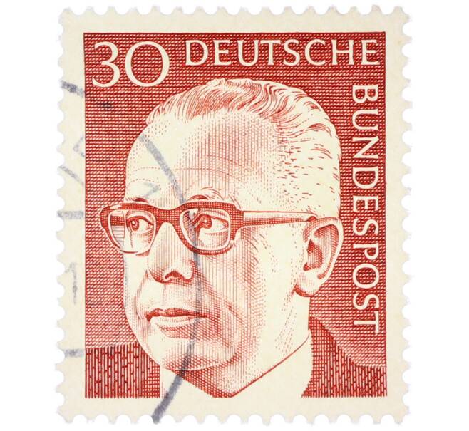 Почтовая марка 30 пфеннигов 1971 года Западная Германия (ФРГ) «Президент Густав Хайнеман» (Артикул: T11-38012) — Фото №1