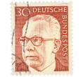 Почтовая марка 30 пфеннигов 1971 года Западная Германия (ФРГ) «Президент Густав Хайнеман» (Артикул: T11-38016) — Фото №1