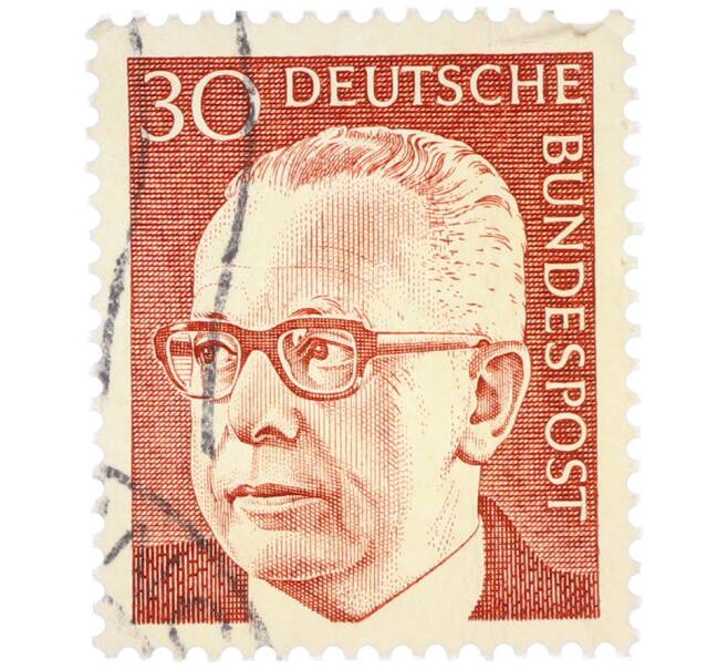Почтовая марка 30 пфеннигов 1971 года Западная Германия (ФРГ) «Президент Густав Хайнеман» (Артикул: T11-38016) — Фото №1