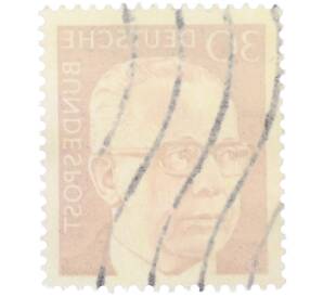 Почтовая марка 30 пфеннигов 1971 года Западная Германия (ФРГ) «Президент Густав Хайнеман» — Фото №2