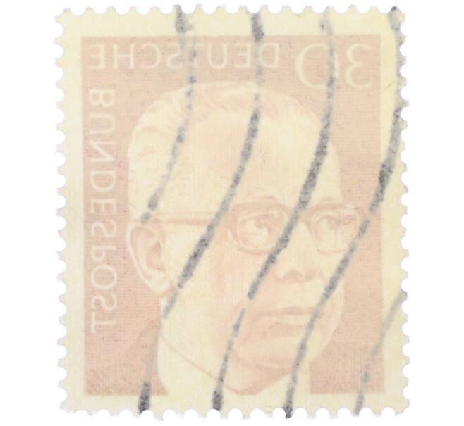 Почтовая марка 30 пфеннигов 1971 года Западная Германия (ФРГ) «Президент Густав Хайнеман» (Артикул: T11-38018) — Фото №2