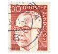 Почтовая марка 30 пфеннигов 1971 года Западная Германия (ФРГ) «Президент Густав Хайнеман» (Артикул: T11-38019) — Фото №1