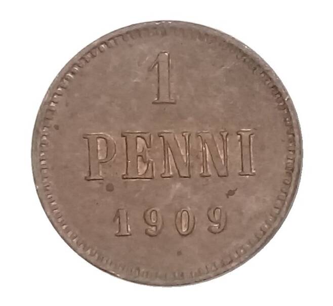Монета 1 пенни 1909 года Русская Финляндия (Артикул M1-32626)