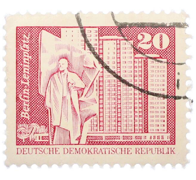 Почтовая марка 20 пфеннигов 1973 года Восточная Германия (ГДР) «Площадь Ленина в Берлине» (Артикул: T11-38028) — Фото №1