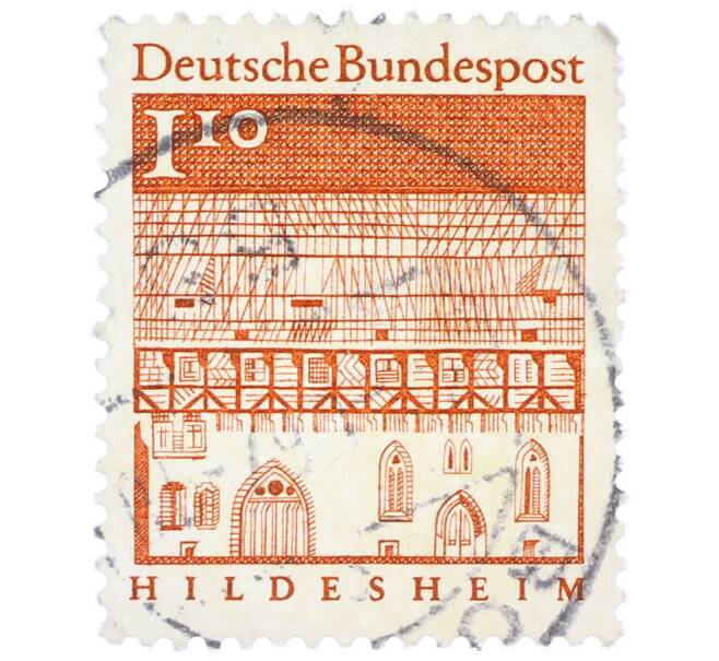 Почтовая марка 1.1 марка 1966 года Западная Германия (ФРГ) «Церковь Святого Михаила в Хильдесхайме» (Артикул: T11-38033) — Фото №1