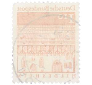 Почтовая марка 1.1 марка 1966 года Западная Германия (ФРГ) «Церковь Святого Михаила в Хильдесхайме» — Фото №2