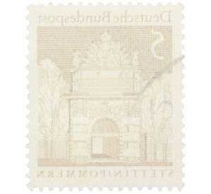 Почтовая марка 5 пфеннигов 1966 года Западная Германия (ФРГ) «Берлинские ворота в Штеттине» — Фото №2