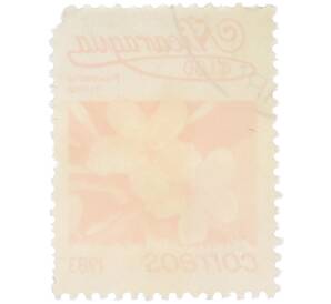 Почтовая марка 1 кордоба 1983 года Никарагуа «Плюмерия красная» — Фото №2