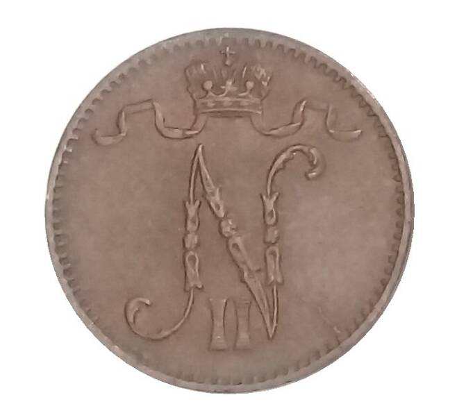 Монета 1 пенни 1909 года Русская Финляндия (Артикул M1-32629)