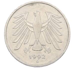 5 марок 1992 года G Германия — Фото №2