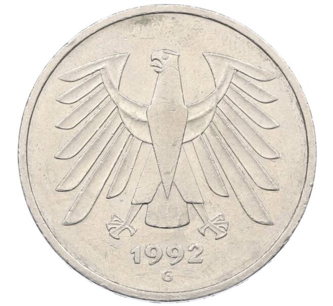 Монета 5 марок 1992 года G Германия (Артикул: T11-38115) — Фото №2