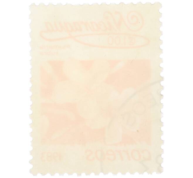 Почтовая марка 1 кордоба 1983 года Никарагуа «Плюмерия красная» (Артикул: T11-38120) — Фото №2