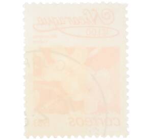 Почтовая марка 1 кордоба 1983 года Никарагуа «Плюмерия красная» — Фото №2