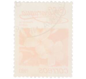 Почтовая марка 1 кордоба 1983 года Никарагуа «Плюмерия красная» — Фото №2