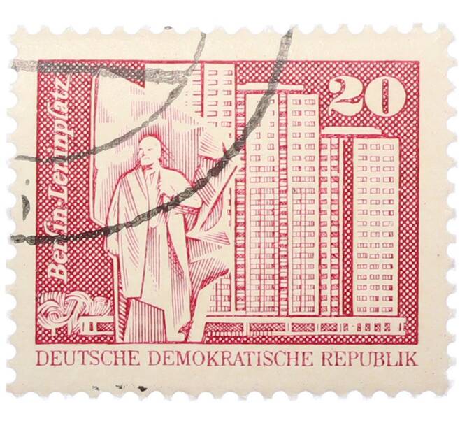 Почтовая марка 20 пфеннигов 1973 года Восточная Германия (ГДР) «Площадь Ленина в Берлине» (Артикул: T11-38156) — Фото №1