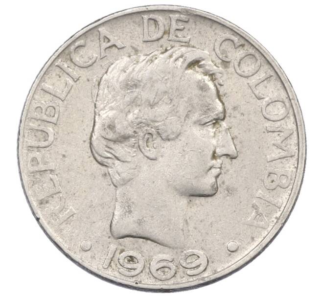 Монета 20 сентаво 1969 года Колумбия (Артикул: K12-77612) — Фото №1