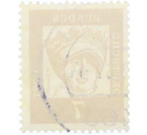 Почтовая марка 7 пфеннигов 1961 года Западная Германия (ФРГ) «Выдающиеся немцы — Елизавета Венгерская» — Фото №2