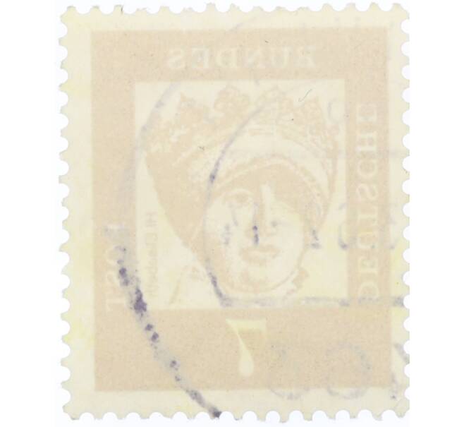 Почтовая марка 7 пфеннигов 1961 года Западная Германия (ФРГ) «Выдающиеся немцы — Елизавета Венгерская» (Артикул: K12-77686) — Фото №2