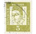 Почтовая марка 5 пфеннигов 1961 года Западная Германия (ФРГ) «Выдающиеся немцы — Альберт Великий» (Артикул: K12-77687) — Фото №1