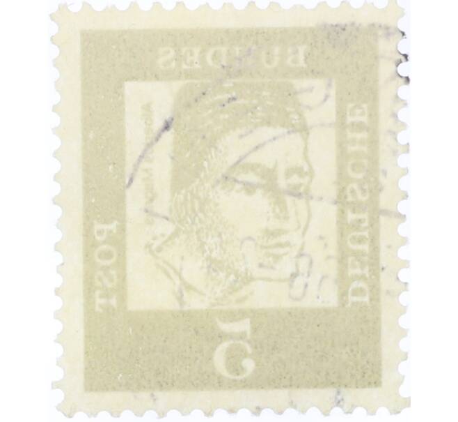 Почтовая марка 5 пфеннигов 1961 года Западная Германия (ФРГ) «Выдающиеся немцы — Альберт Великий» (Артикул: K12-77687) — Фото №2