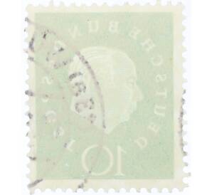 Почтовая марка 10 пфеннигов 1959 года Западная Германия (ФРГ) «Теодор Хойс» — Фото №2