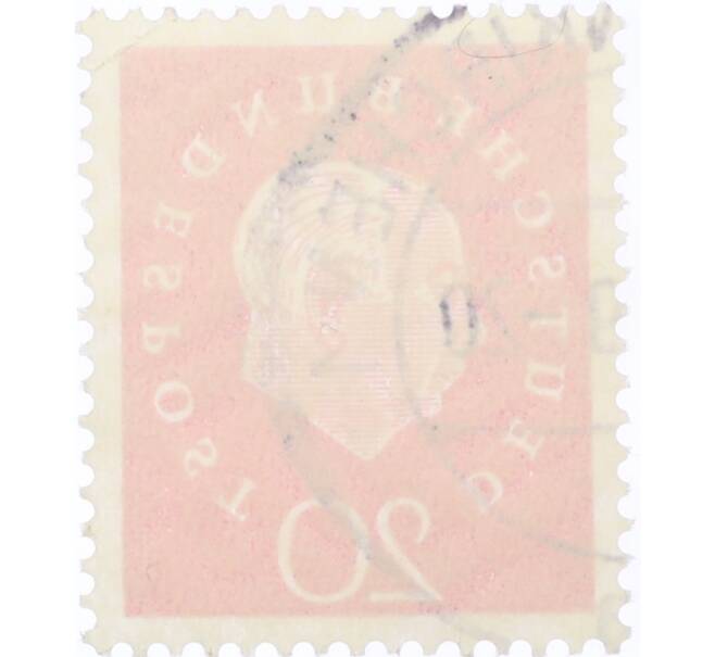 Почтовая марка 20 пфеннигов 1959 года Западная Германия (ФРГ) «Теодор Хойс» (Артикул: K12-77691) — Фото №2