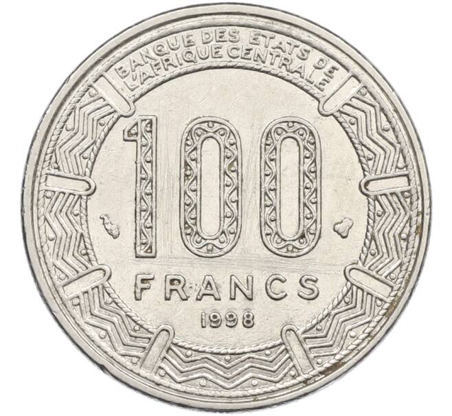 Монета 100 франков 1998 года Центрально-Африканский валютный союз (Артикул: T11-38255) — Фото №2