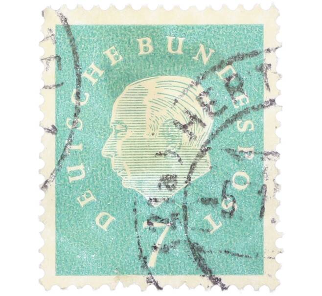 Почтовая марка 7 пфеннигов 1959 года Западная Германия (ФРГ) «Теодор Хойс» (Артикул: T11-38271) — Фото №1