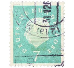 Почтовая марка 7 пфеннигов 1959 года Западная Германия (ФРГ) «Теодор Хойс» — Фото №1