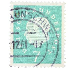 Почтовая марка 7 пфеннигов 1959 года Западная Германия (ФРГ) «Теодор Хойс» — Фото №1