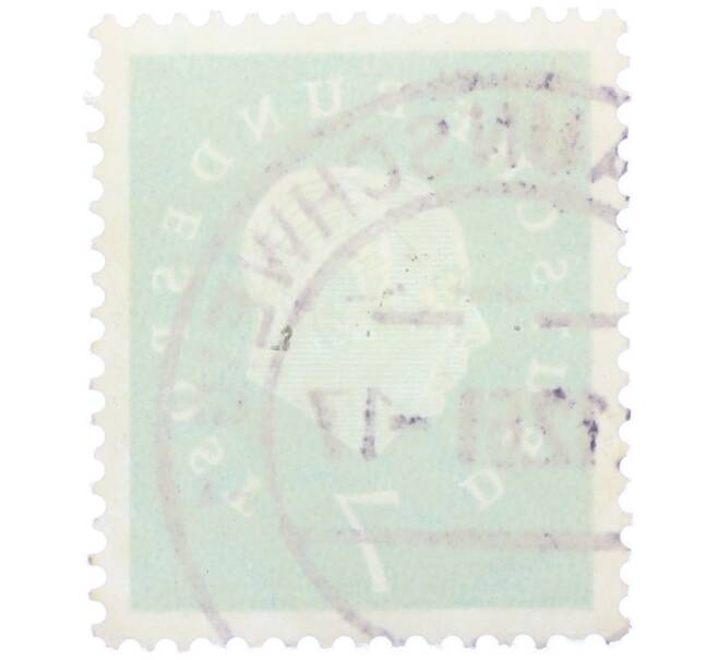 Почтовая марка 7 пфеннигов 1959 года Западная Германия (ФРГ) «Теодор Хойс» (Артикул: T11-38279) — Фото №2