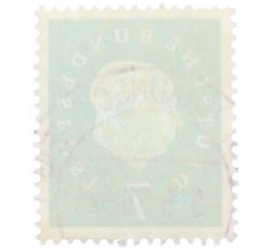 Почтовая марка 7 пфеннигов 1959 года Западная Германия (ФРГ) «Теодор Хойс» — Фото №2