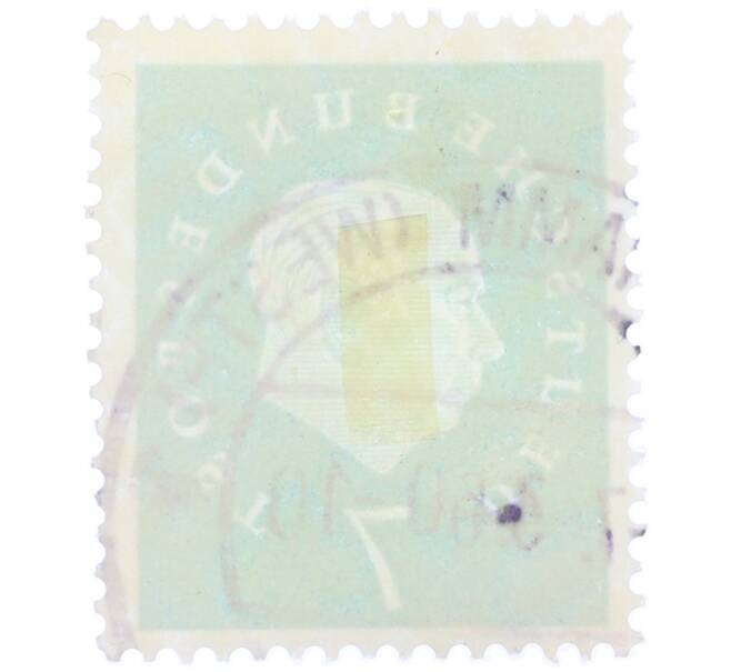 Почтовая марка 7 пфеннигов 1959 года Западная Германия (ФРГ) «Теодор Хойс» (Артикул: T11-38284) — Фото №2