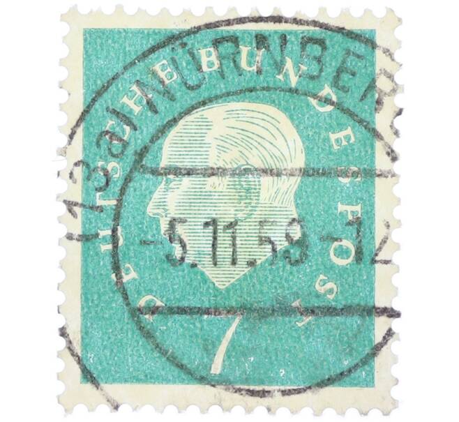 Почтовая марка 7 пфеннигов 1959 года Западная Германия (ФРГ) «Теодор Хойс» (Артикул: T11-38286) — Фото №1