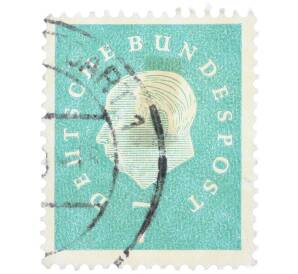 Почтовая марка 7 пфеннигов 1959 года Западная Германия (ФРГ) «Теодор Хойс» — Фото №1