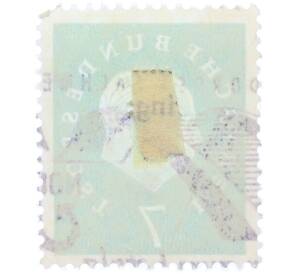 Почтовая марка 7 пфеннигов 1959 года Западная Германия (ФРГ) «Теодор Хойс» — Фото №2