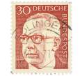 Почтовая марка 30 пфеннигов 1971 года Западная Германия (ФРГ) «Президент Густав Хайнеман» (Артикул: T11-38298) — Фото №1