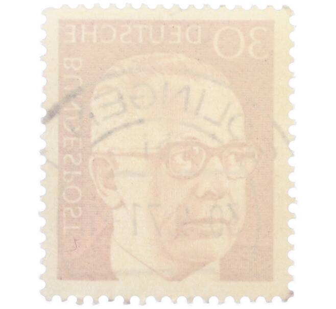 Почтовая марка 30 пфеннигов 1971 года Западная Германия (ФРГ) «Президент Густав Хайнеман» (Артикул: T11-38298) — Фото №2